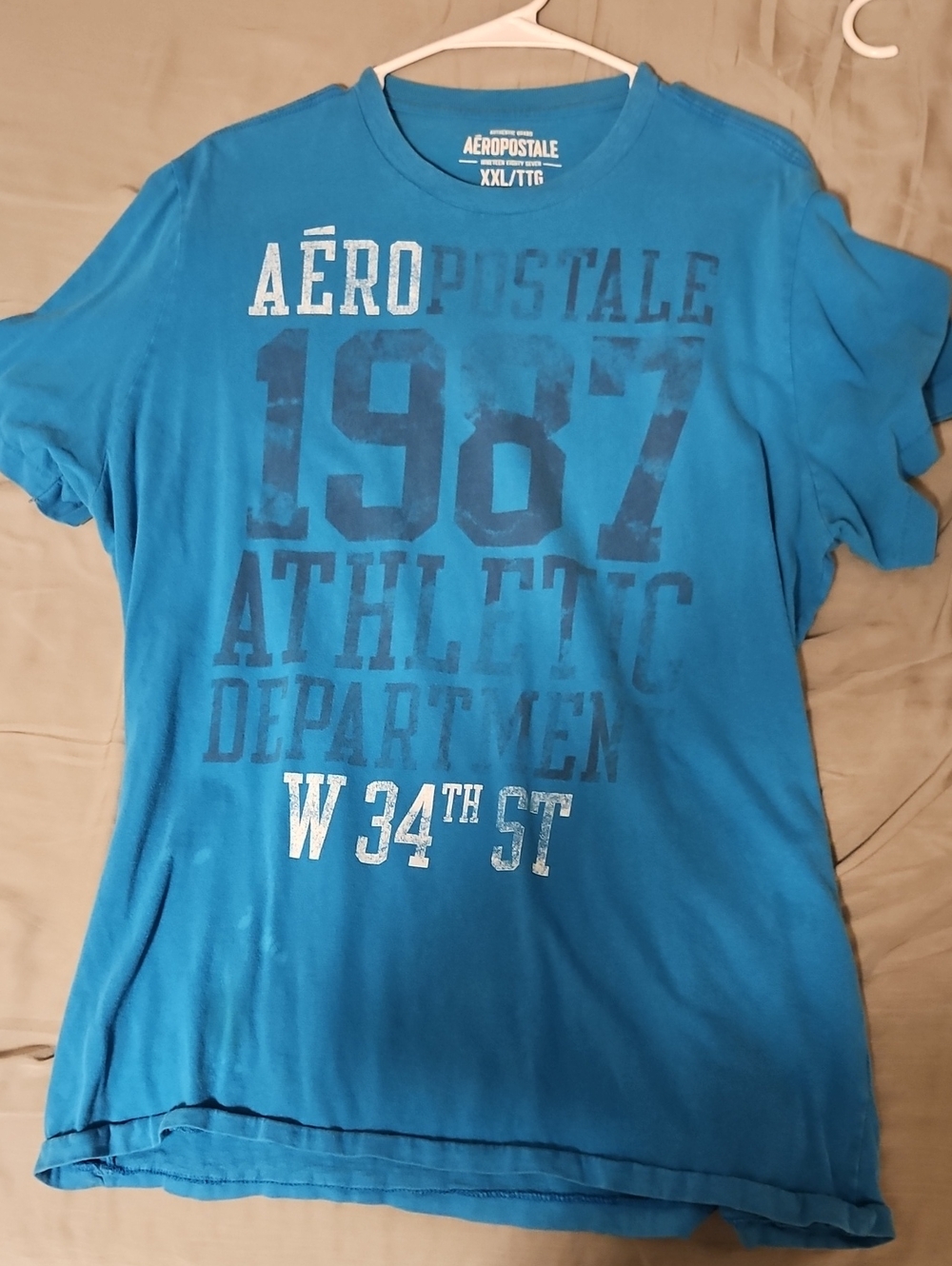 Aeropostale Blue Graphic Tee with 1987 Athletic Print